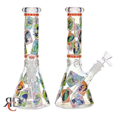 WATER PIPE BEAKER R&M GLOW IN DARK WP12064 1CT